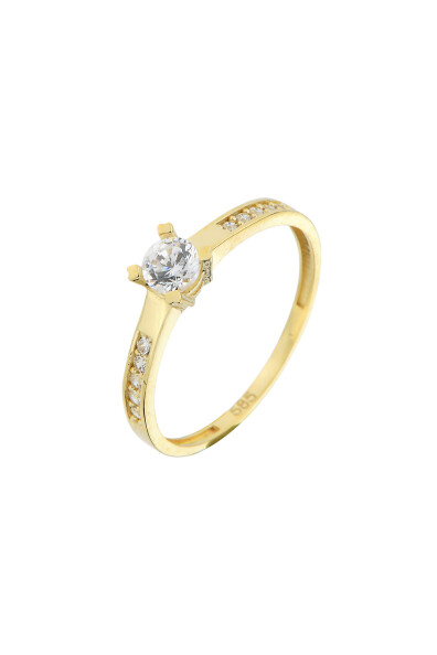 14 Ayar Altın Tektaş Yüzük