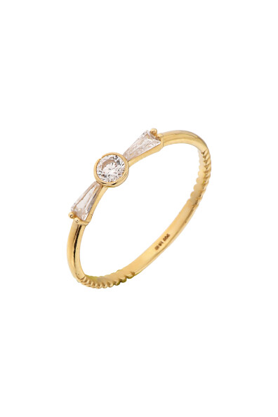 14 Ayar Altın Baget Taşlı Yüzük