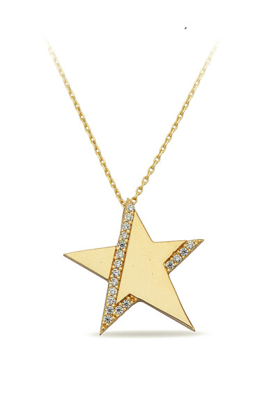 14 Ayar Altın Yıldız Kolye