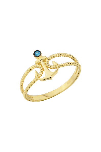 14 Ayar Altın Çapa Yüzük