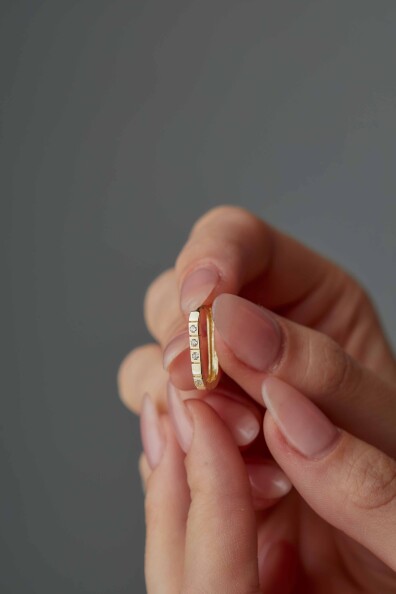 14 Ayar Altın Halka Küpe