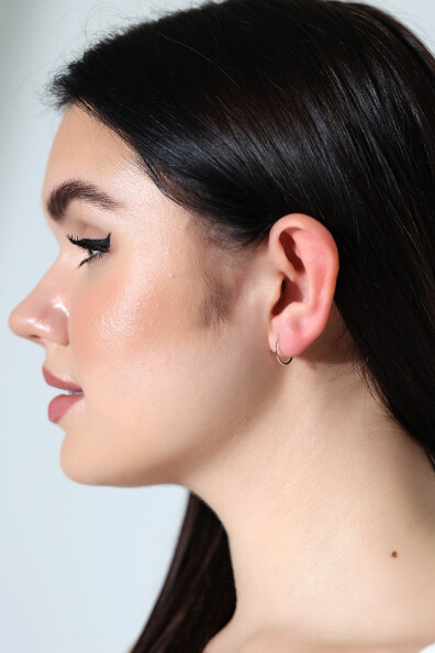 14 Ayar Altın Halka Küpe