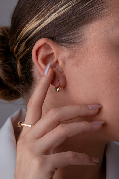 14 Ayar Altın Kiraz Küpe