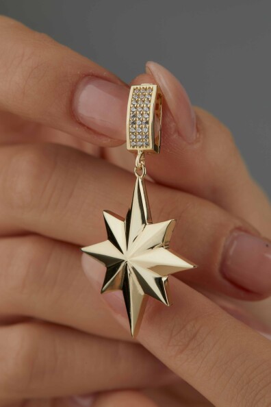 14 Ayar Altın Kutup Yıldızı Kolye Ucu