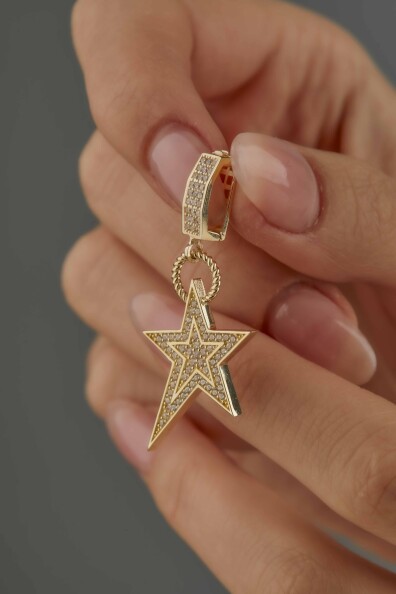 14 Ayar Altın Kuzey Yıldızı Kolye Ucu