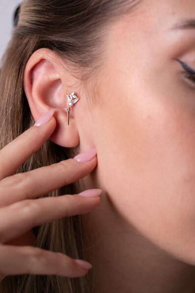 14 Ayar Altın Sallantılı Küpe