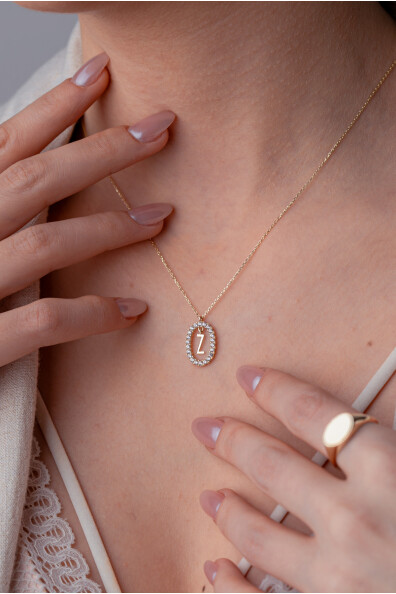 14 Ayar Altın Z Harf Kolye