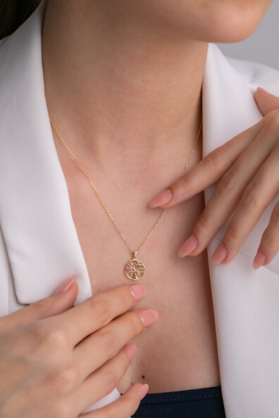 14 Ayar Altın Ağaç Kolye