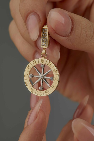 14 Ayar Altın Burç Kolye Ucu