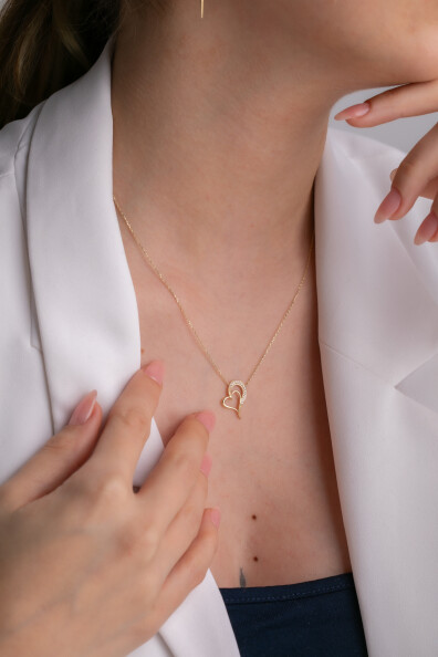 14 Ayar Altın Kalp Kolye