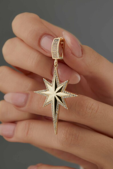 14 Ayar Altın Kutup Yıldızı Kolye Ucu