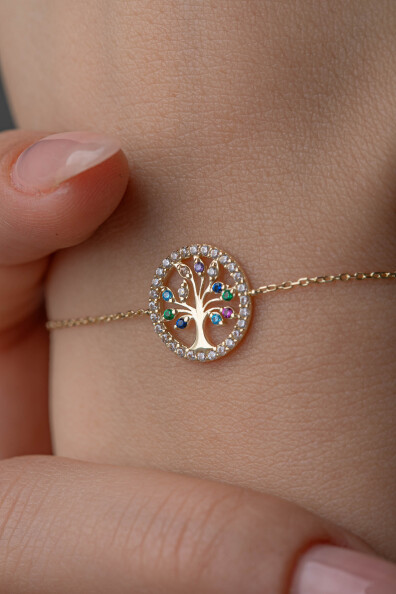 14 Ayar Altın Ağaç Bileklik