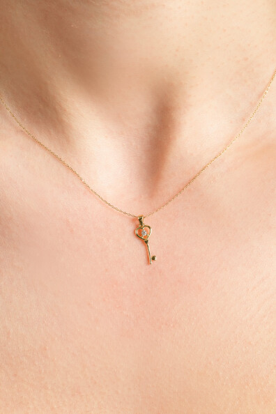 14 Ayar Altın Anahtar Kolye