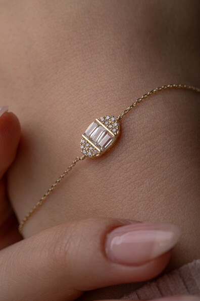 14 Ayar Altın Baget Bileklik