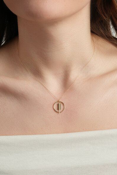 14 Ayar Altın Başak Kolye