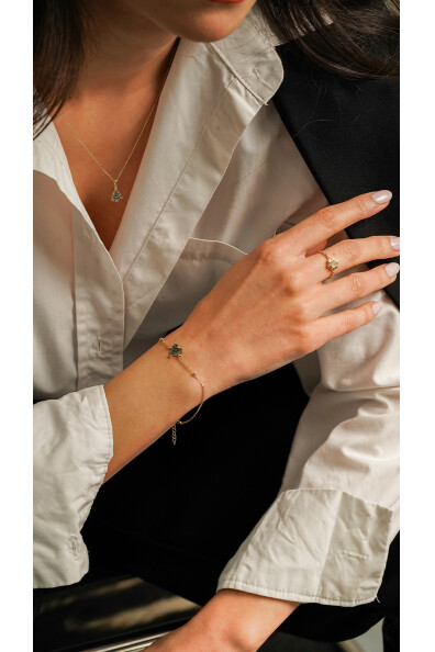 14 Ayar Altın Çam Ağacı Bileklik