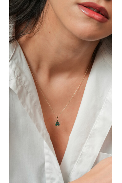 14 Ayar Altın Çam Ağacı Kolye