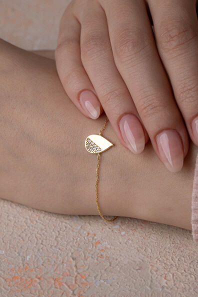 14 Ayar Altın Damla Bileklik