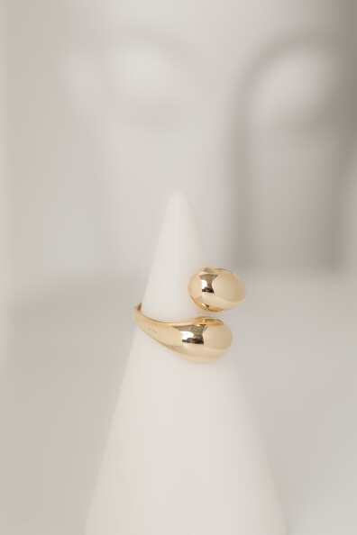 14 Ayar Altın Damla Yüzük