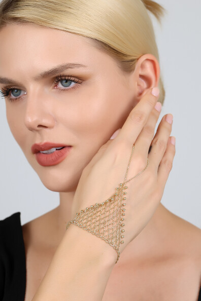 14 Ayar Altın Dorika Örgülü Tasarım Şahmeran