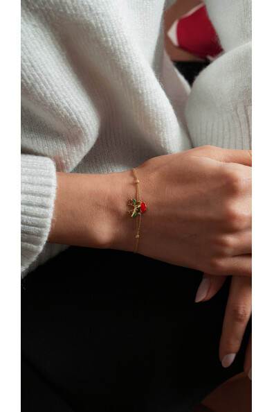 14 Ayar Altın Geyik Bileklik