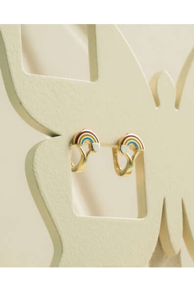 14 Ayar Altın Gökkuşağı Çocuk Küpe