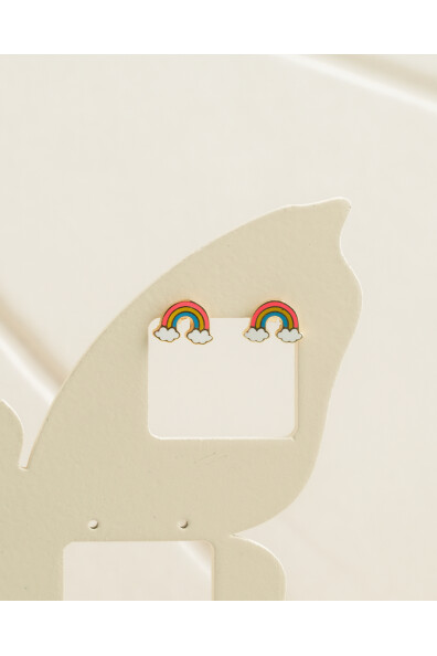 14 Ayar Altın Gökkuşağı Çocuk Küpe