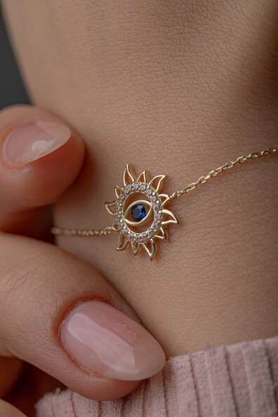 14 Ayar Altın Göz Bileklik