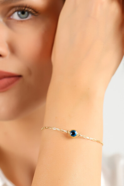 14 Ayar Altın Göz Bileklik