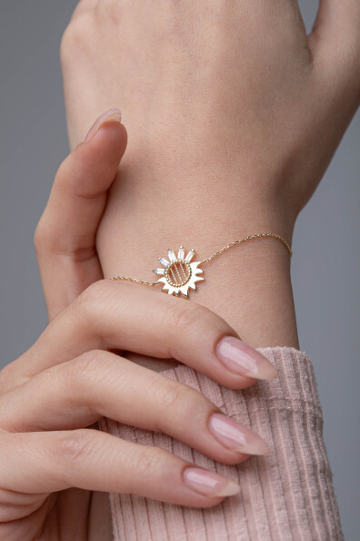 14 Ayar Altın Güneş Bileklik