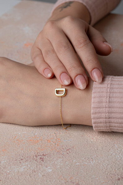 14 Ayar Altın Harf Bileklik