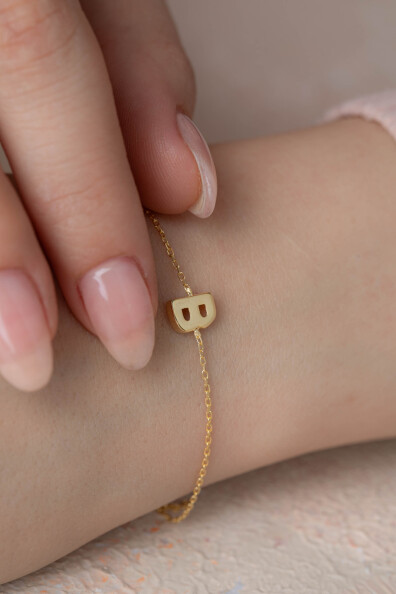 14 Ayar Altın Harf Bileklik