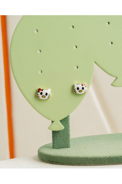 14 Ayar Altın Hello Kitty Çocuk Küpe