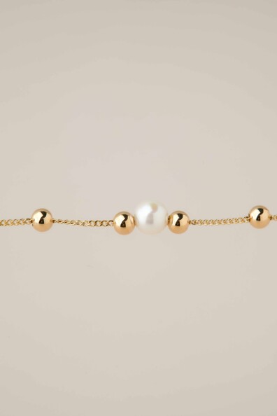 14 Ayar Altın İnci Bileklik