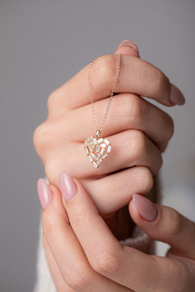 14 Ayar Altın Kalp Kolye