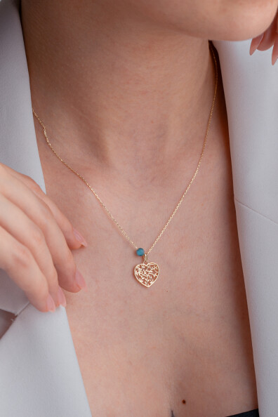 14 Ayar Altın Kalp Kolye
