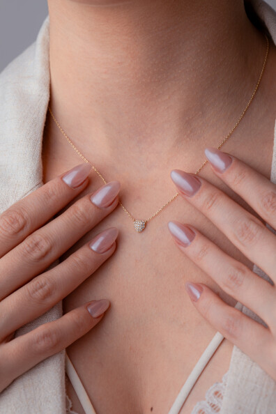 14 Ayar Altın Kalp Kolye