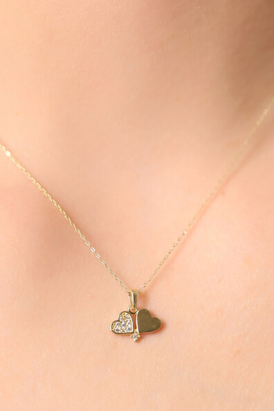 14 Ayar Altın Kalp Kolye