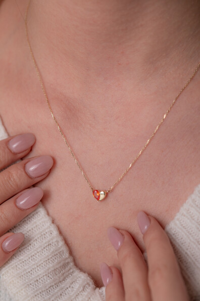 14 Ayar Altın Kalp Kolye