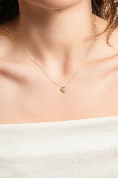 14 Ayar Altın Kalp Kolye