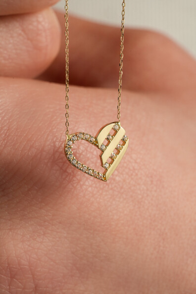 14 Ayar Altın Kalp Kolye