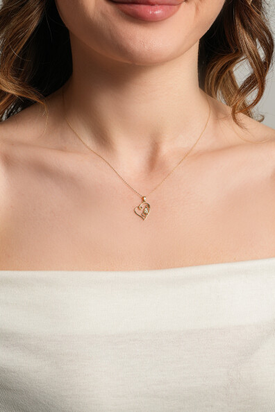 14 Ayar Altın Kalp Kolye