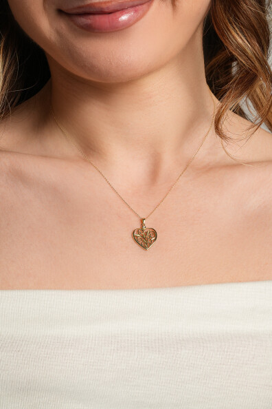 14 Ayar Altın Kalp Kolye