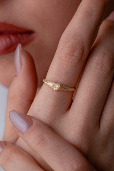 14 Ayar Altın Kalp Yüzük