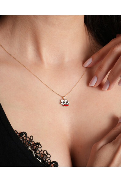 14 Ayar Altın Kar Eldiveni Kolye