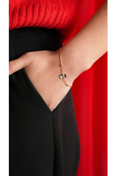 14 Ayar Altın Kardan Adam Bileklik