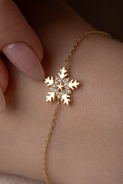 14 Ayar Altın Kartanesi Bileklik