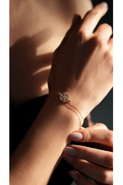 14 Ayar Altın Kartanesi Bileklik