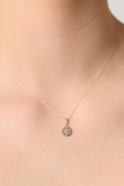 14 Ayar Altın Kartanesi Kolye