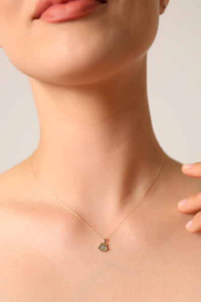 14 Ayar Altın Kedi Kolye